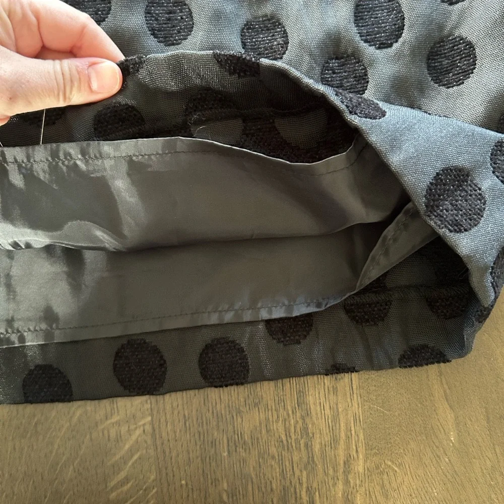 Loft NWT black polka dot pencil skirt